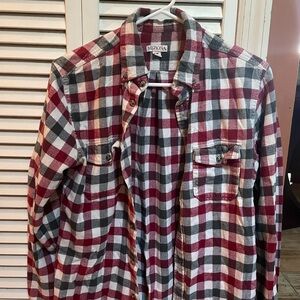 Merona Red and Gray Checkered Shirt